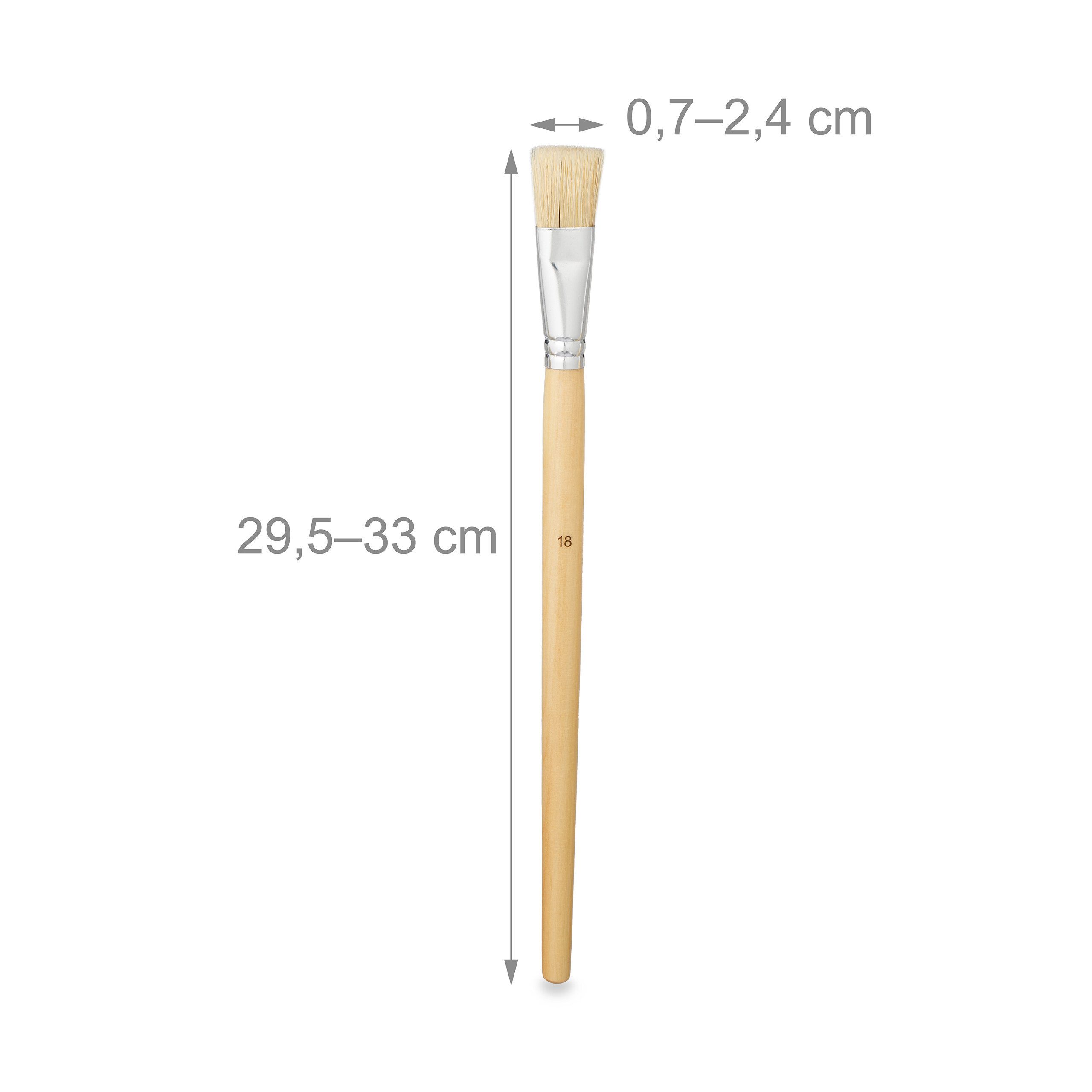 relaxdays Malpinsel Borstenpinsel 20-teiliges Set, (20-teiliges Set, 20 St)
