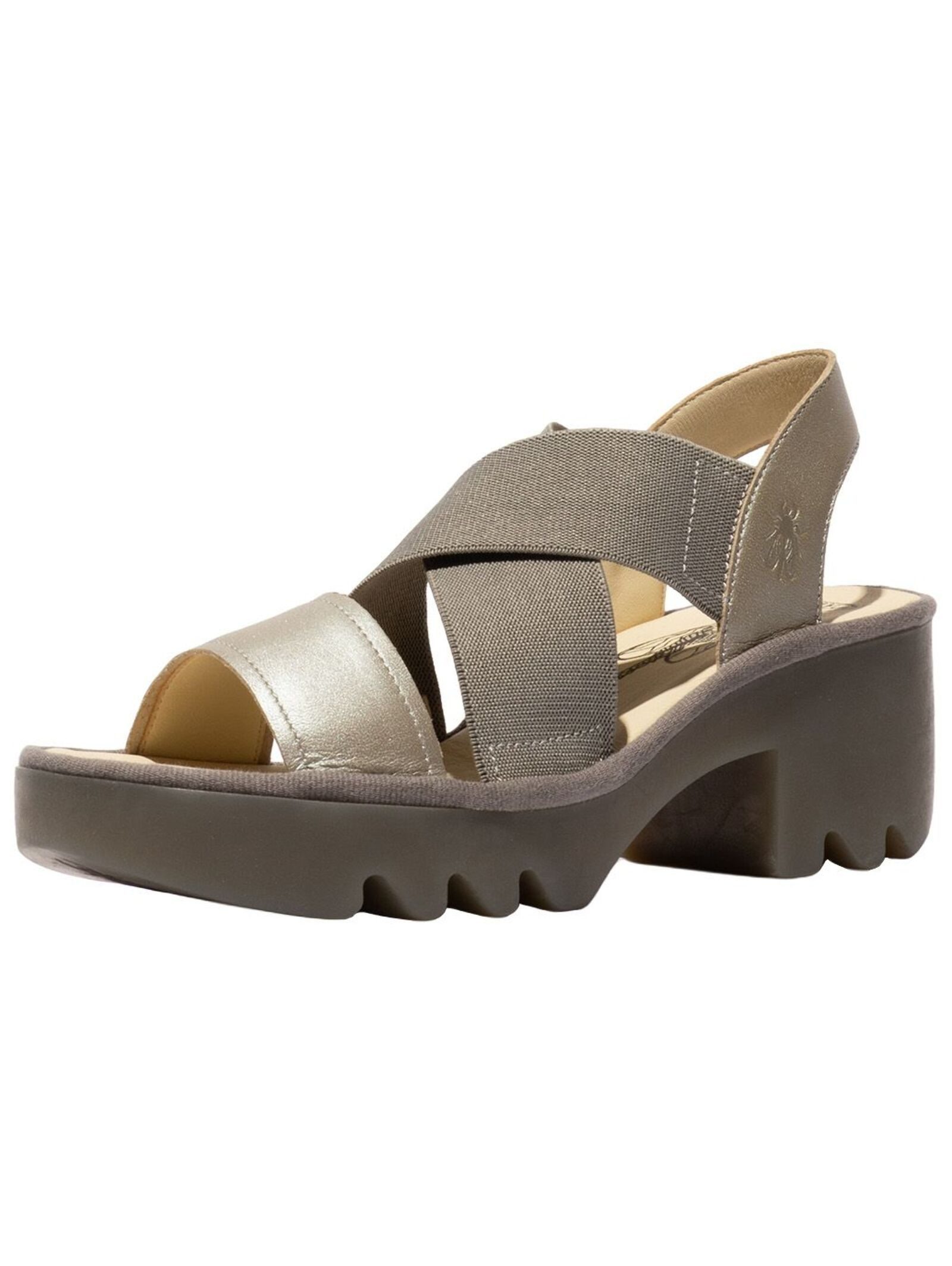 Fly London Fly London Sandalen Leder/Textil High-Heel-Sandalette