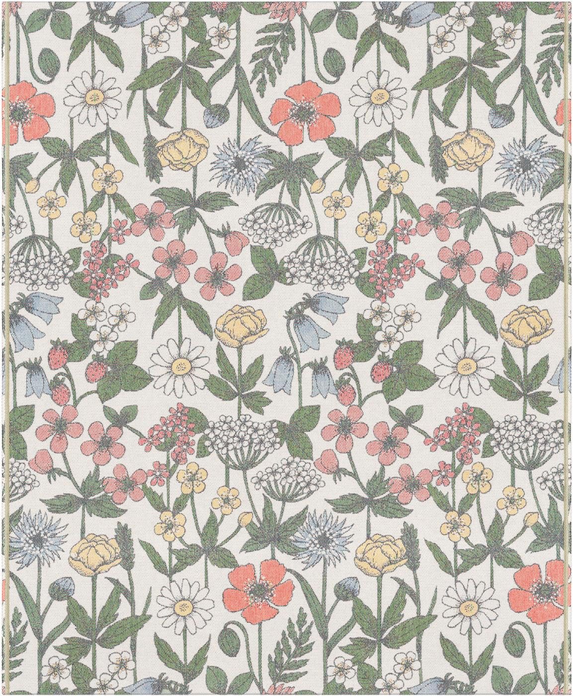 Plaid Plaid Vildblomster 599 140x170 cm, EKELUND MASTER WEAVERS 1692, Pixel gewebt (6-farbig)