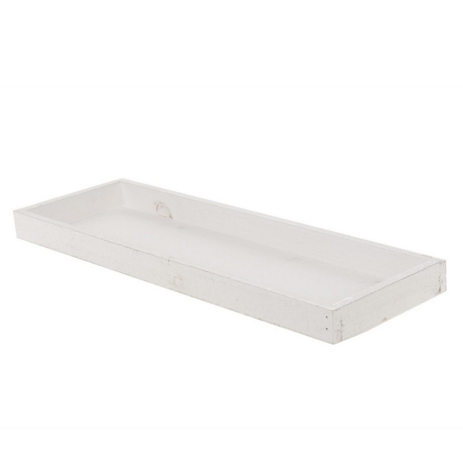 Deko AS Tischkerzenhalter Holztablett - 42x14x4cm - weiß - 6 Stück…