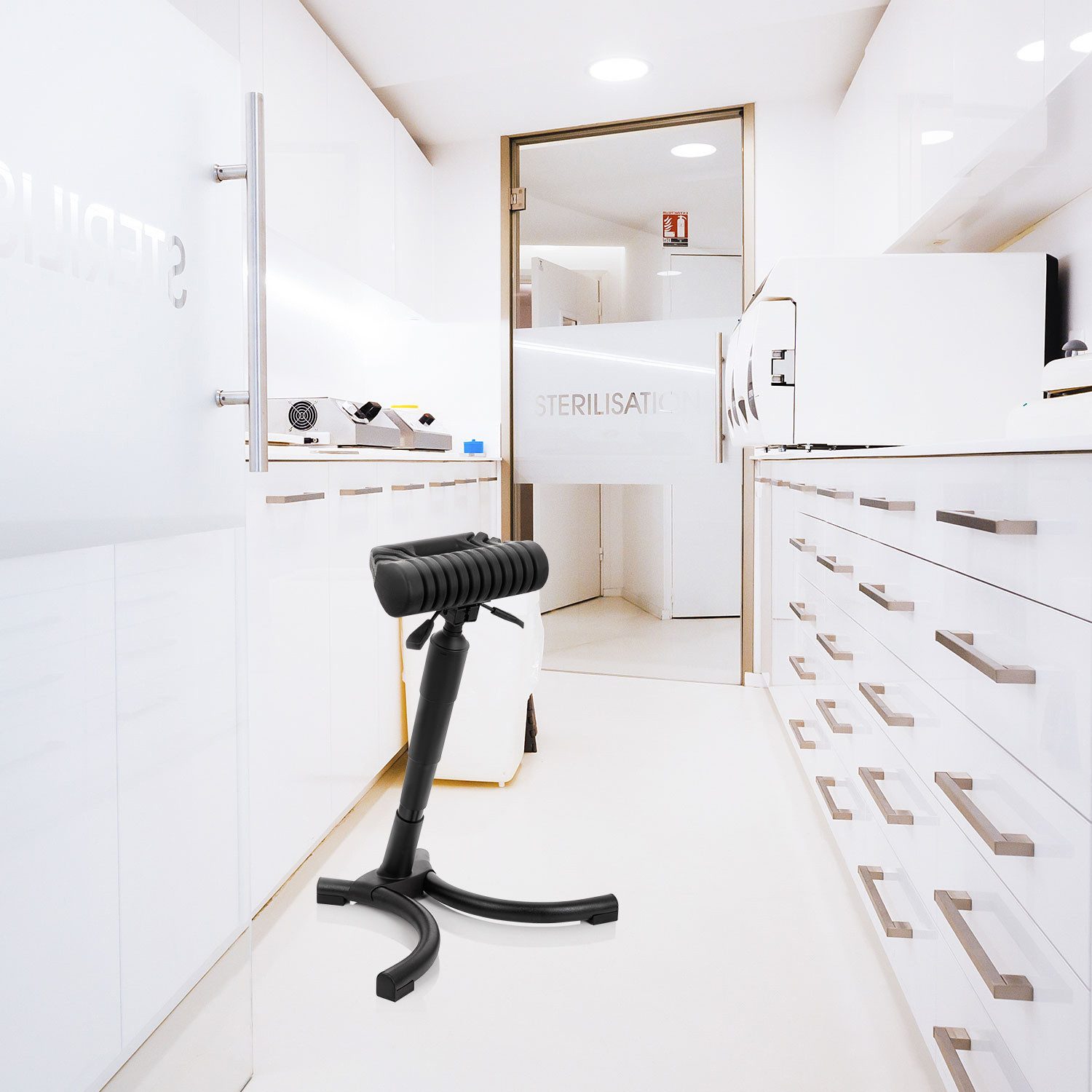 hjh OFFICE Stehhilfe Stehhilfe TOP WORK 33 Hartschaum ohne Armlehnen, Hocker