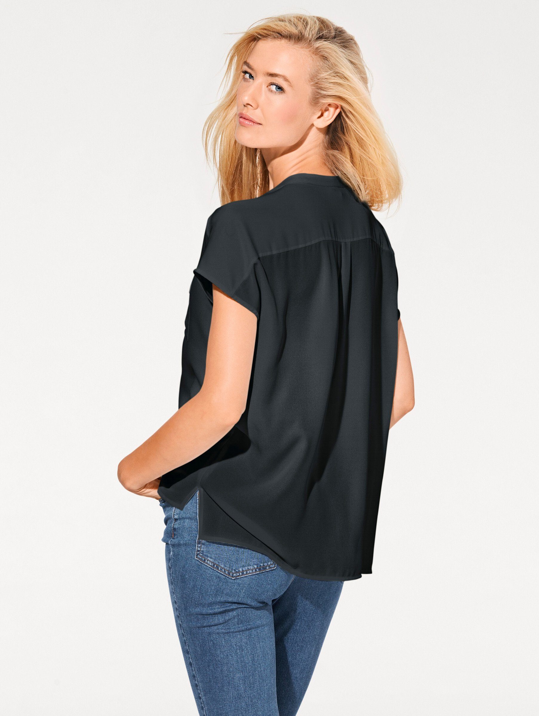 heine Klassische Bluse Oversized Bluse Kurzarm günstig online kaufen