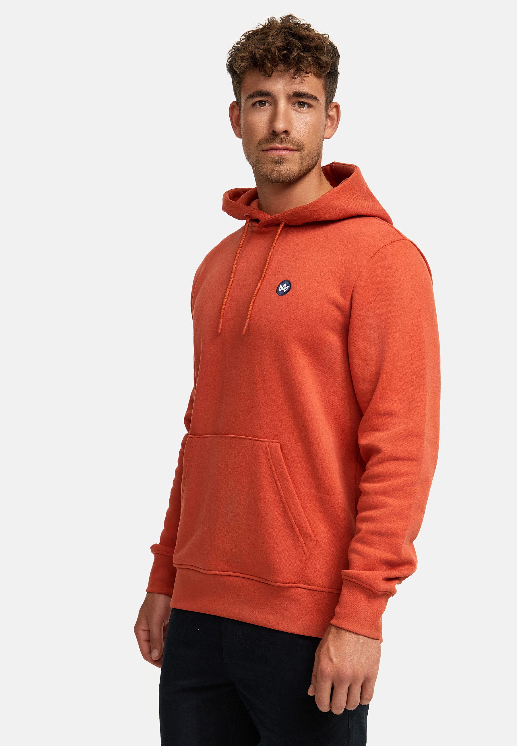 Kronstadt Hoodie Herren KSLars Sweatshirt Kapuze Herrenhoodie (Sweatshirt) Hoodie mit dezentem Logoprint auf der Brust