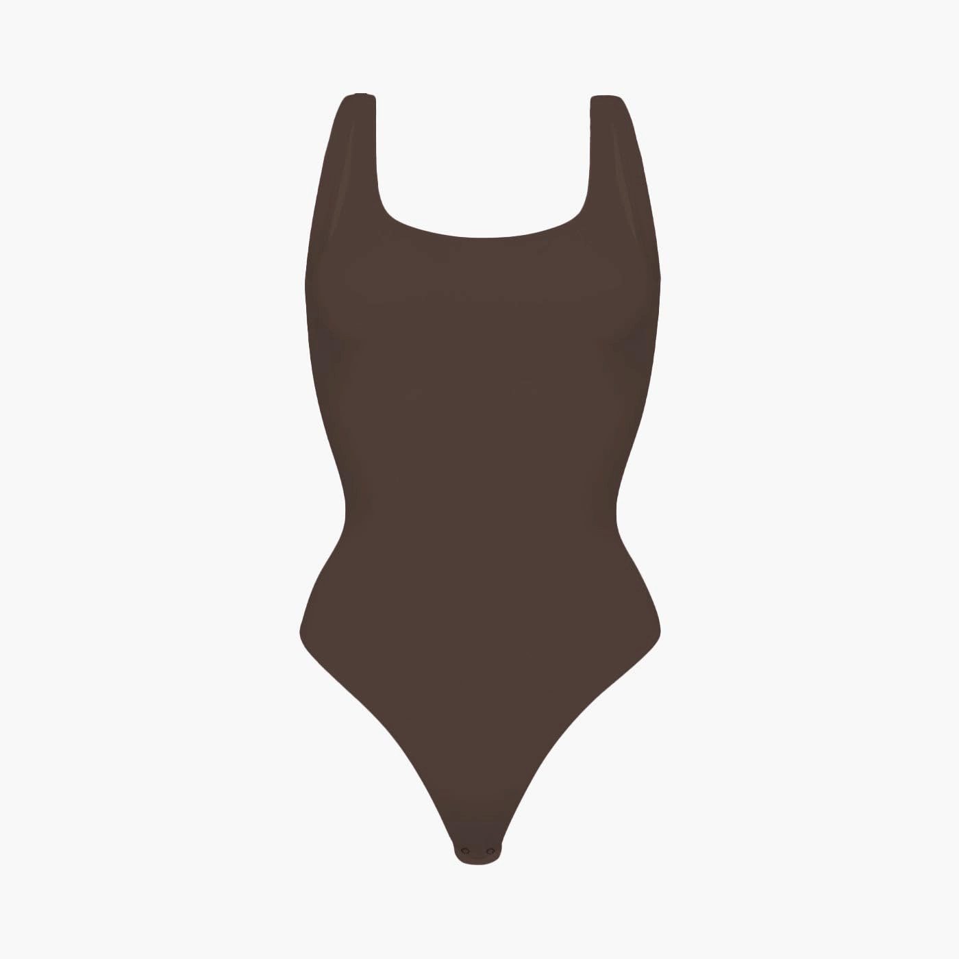 cfab (creamy fabrics) Miederbody Low Back - Body-Braun-3XL (1-tlg) Figurformend