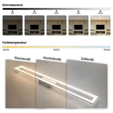 Nettlife LED Deckenleuchte Dimmbar mit Fernbedienung Schwarz Moderne 40W Deckenbeleuchtung, LED fest integriert, Warmweiß Neutralweiß Kaltweiß, Wohnzimmer Schlafzimmer