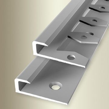 PROVISTON Abschlussprofil Aluminium, 30 x 2500 mm, Silber, Einfass- & Abschlussprofile