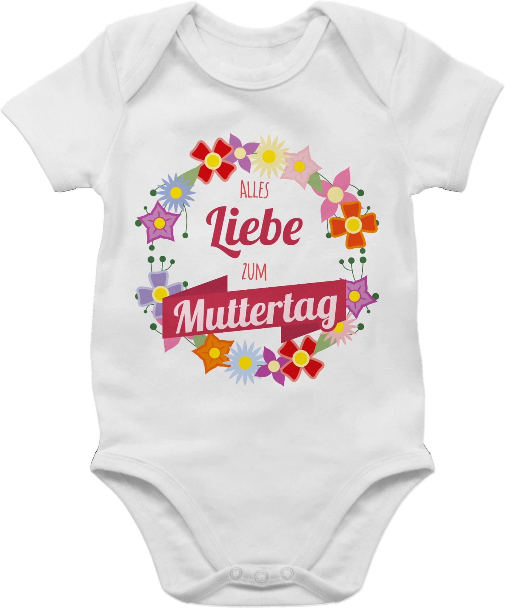 Shirtracer Shirtbody Alles Liebe zum Muttertag (1-tlg) Muttertagsgeschenk 1 Weiß