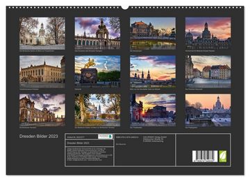 CALVENDO Wandkalender Dresden Bilder 2023 (Premium, hochwertiger DIN A2 Wandkalender 2023, Kunstdruck in Hochglanz)