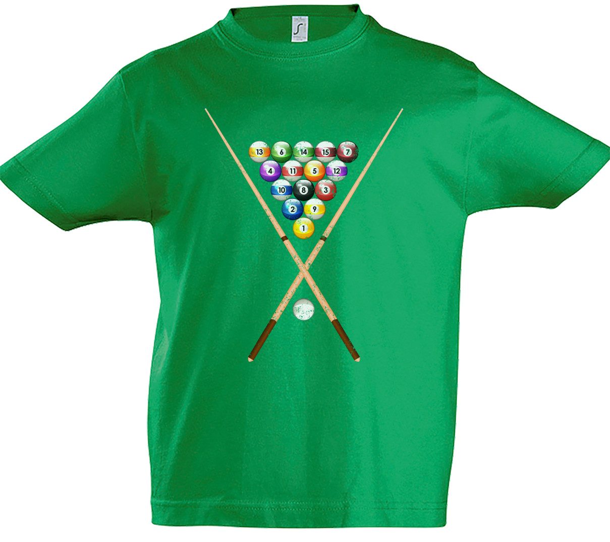 Print-Shirt Pool Billard II Kinder T-Shirt Eightball 8 Ball Kugeln Ball Gamble