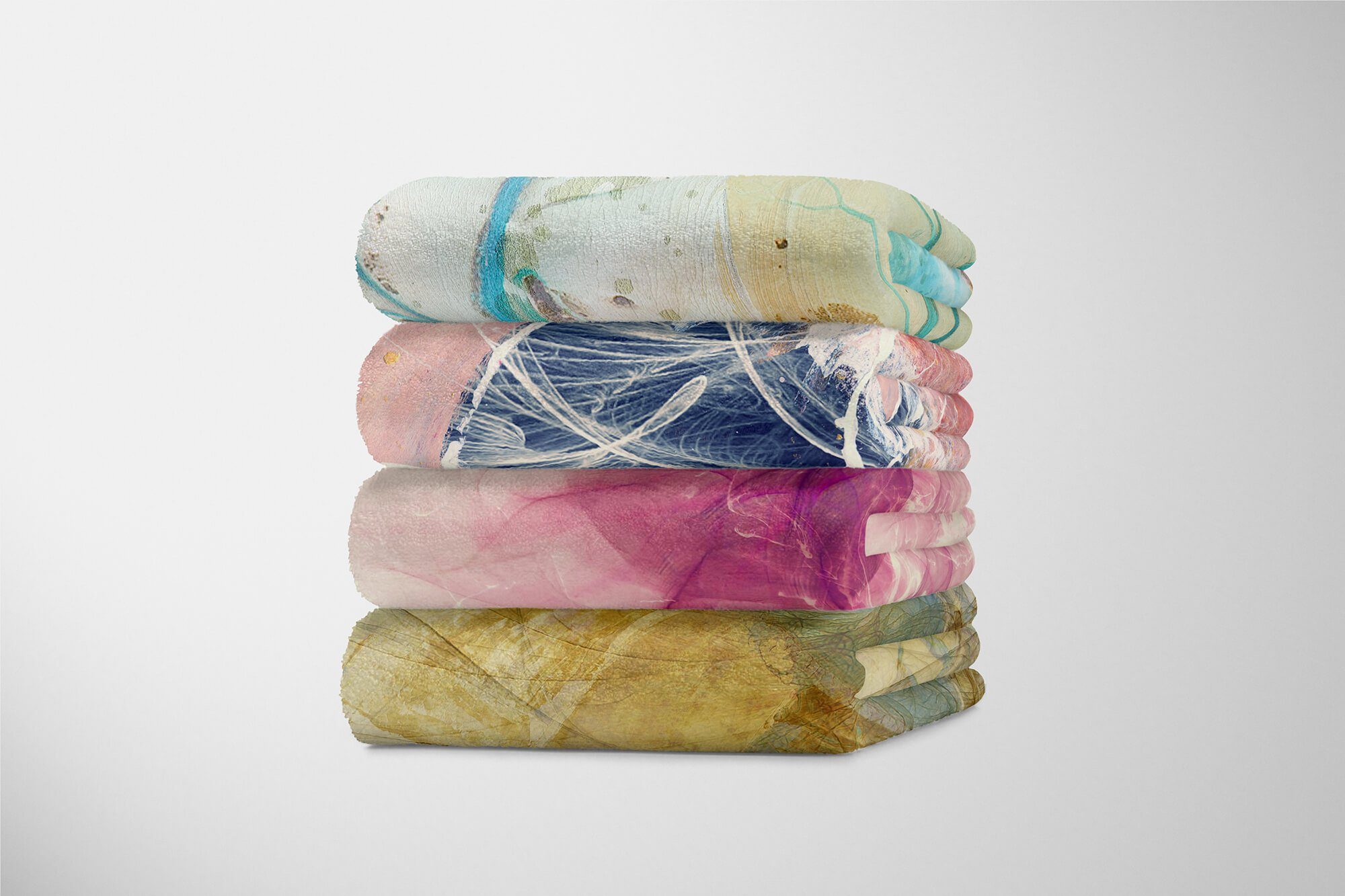 Sinus Art Enigma Kuscheldecke (1-St), Motiv, Strandhandtuch mit abstrakten Handtücher Baumwolle-Polyester-Mix Handtuch Saunatuch Handtuch