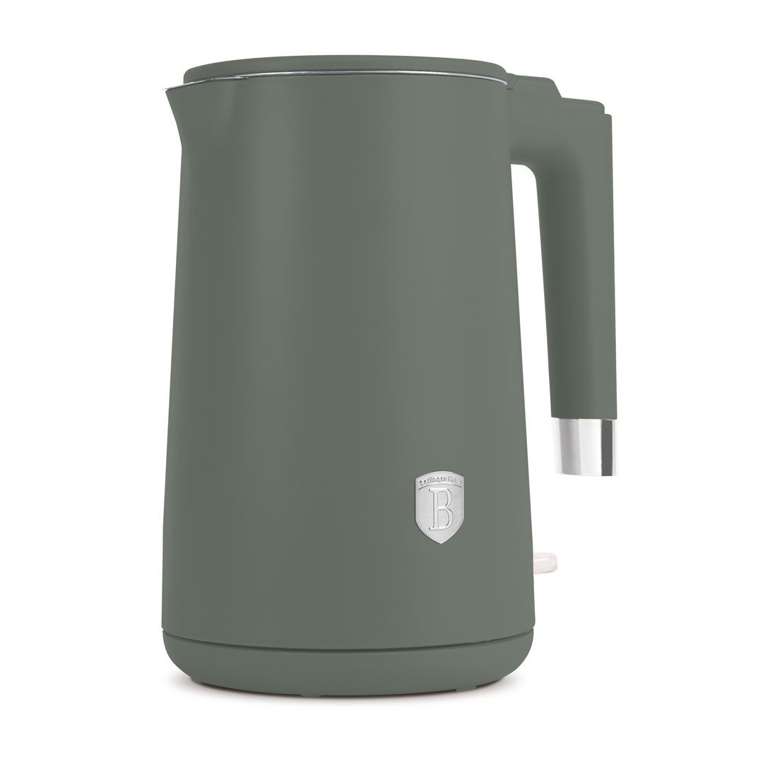 BerlingerHaus Wasserkocher Mattgrün, 1.7 l, 1800 W, Schnellheizfunktion