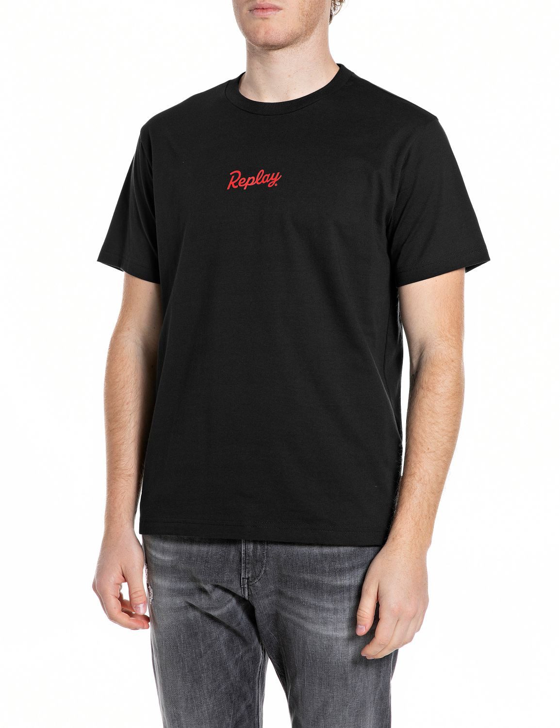 Replay T-Shirt aus reiner Baumwolle, mit Print