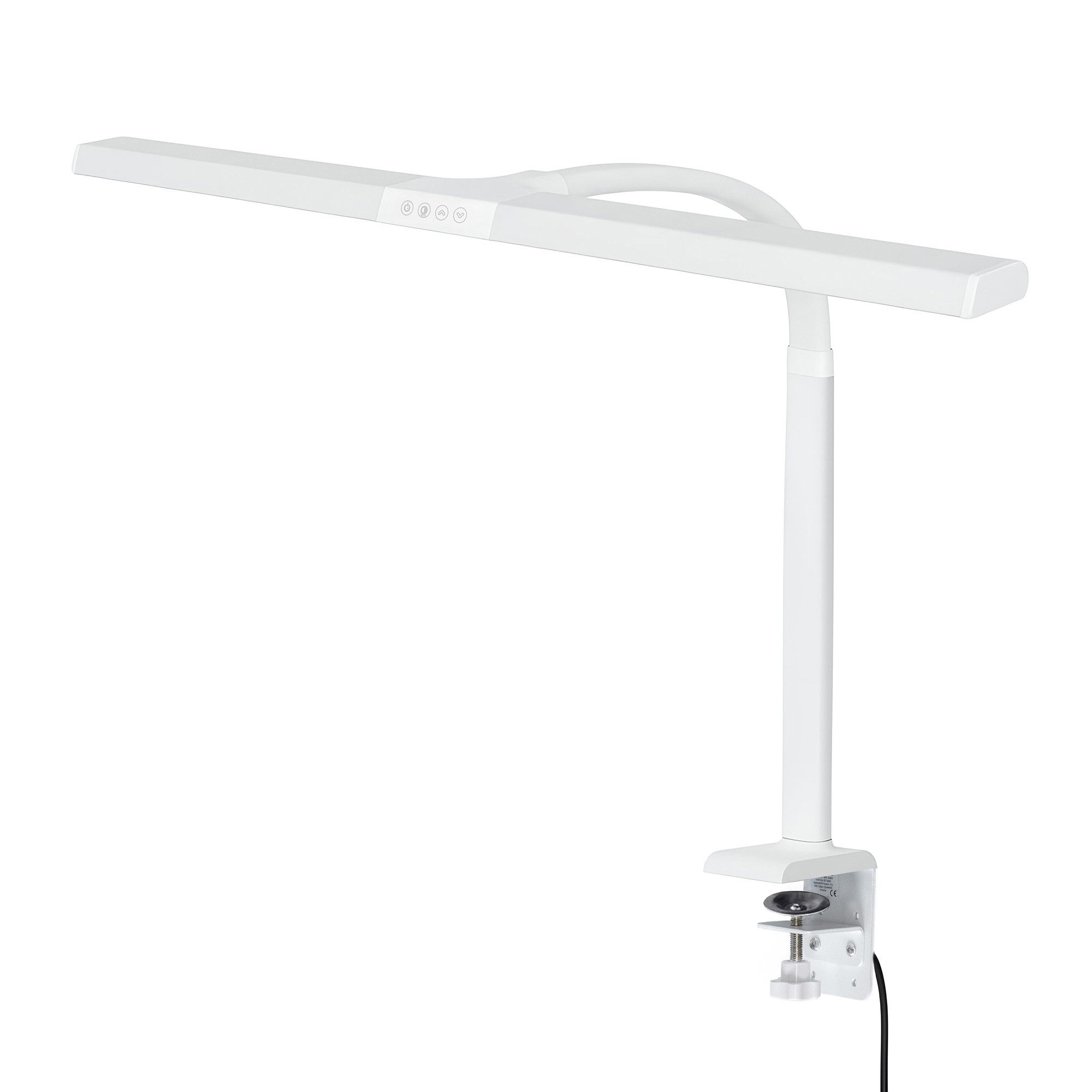 FeinTech LED Schreibtischlampe, LED fest integriert, Tageslichtweiß, Warmweiß, 80 cm breit