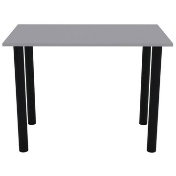 AKKE Esstisch, Esszimmertisch mit schwarzen Beinen Küchentisch Bürotisch 2mm PVC