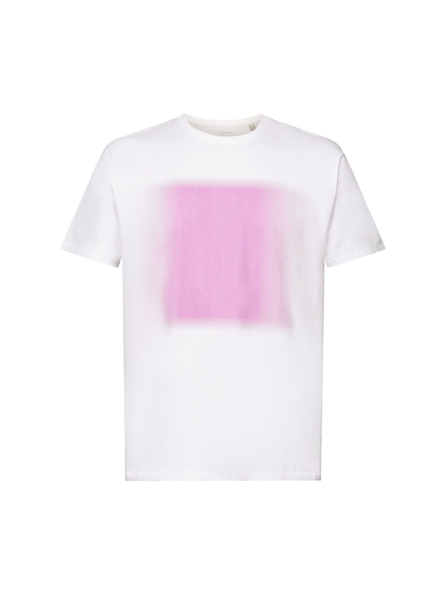by mit Esprit T-Shirt WHITE edc Baumwoll-T-Shirt Print (1-tlg)