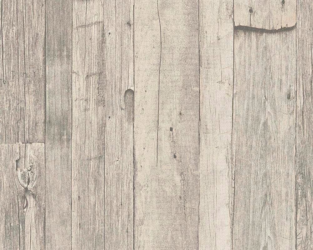 A.S. Création living walls Vliestapete Best of Wood`n Stone 2nd Edition, Holz, Tapete Holzoptik matt leicht strukturiert grau