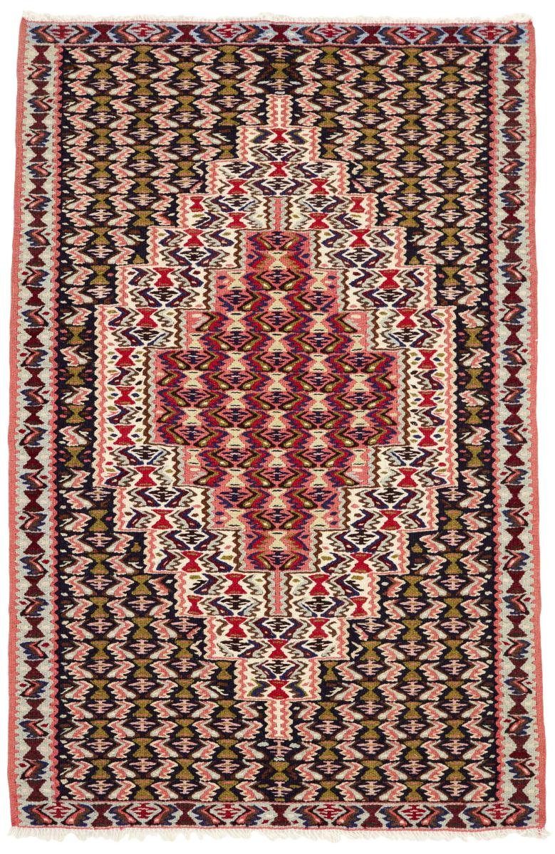 Orientteppich Kelim Fars Senneh 77x118 Handgeknüpfter Orientteppich / Perserteppich, Nain Trading, rechteckig, Höhe: 4 mm