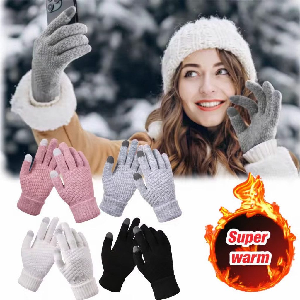 SpionProfi Strickhandschuhe Touchscreen Winter Handy Handschuhe Tablet Smartphone Damen Herren Winterhandschuhe mit Touchscreen Funktion für Smartphone & Tablet