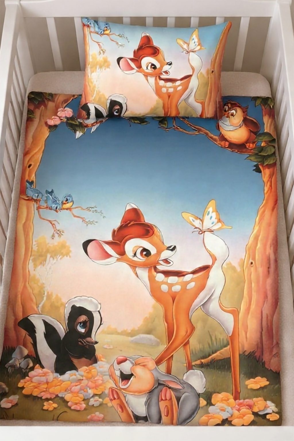 Herding Babybettwäsche Baby Bettwäsche Disney Bambi und Klopfer 100 x 135 cm 100% Baumwolle, 2 teilig, Langlebig