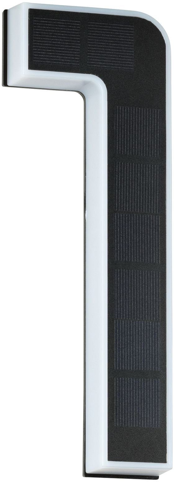 Paulmann LED Außen-Wandleuchte Solar Hausnummer, LED fest integriert, Warmweiß, LED-Modul, Hausnummern, Buchstaben wählbar, Akku wechselbar – Bild 4 von 5