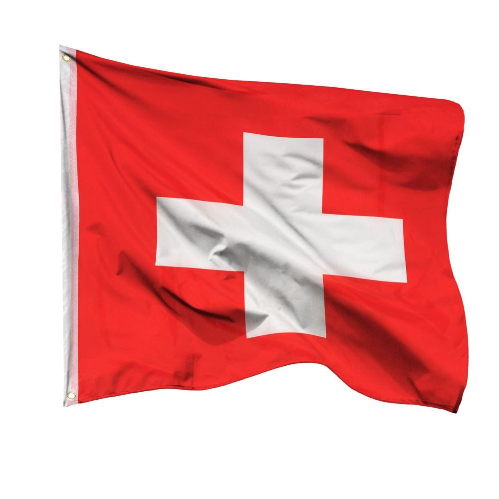 Flagge Schweiz Flagge 90x90 cm – Wetterfeste Nationalflagge