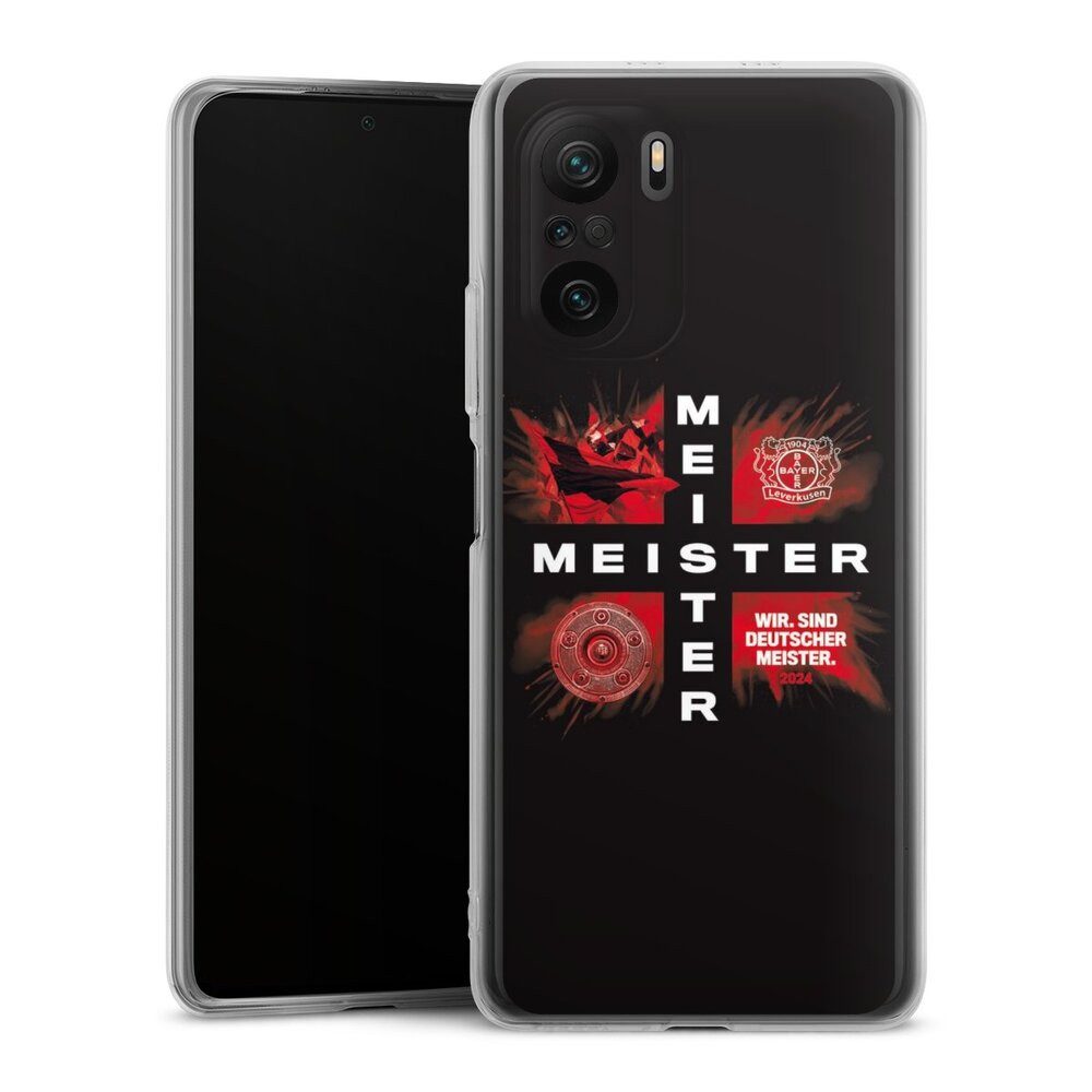 DeinDesign Handyhülle Bayer 04 Leverkusen Meister Offizielles Lizenzprodukt, Xiaomi Poco F3 Silikon Hülle Bumper Case Handy Schutzhülle