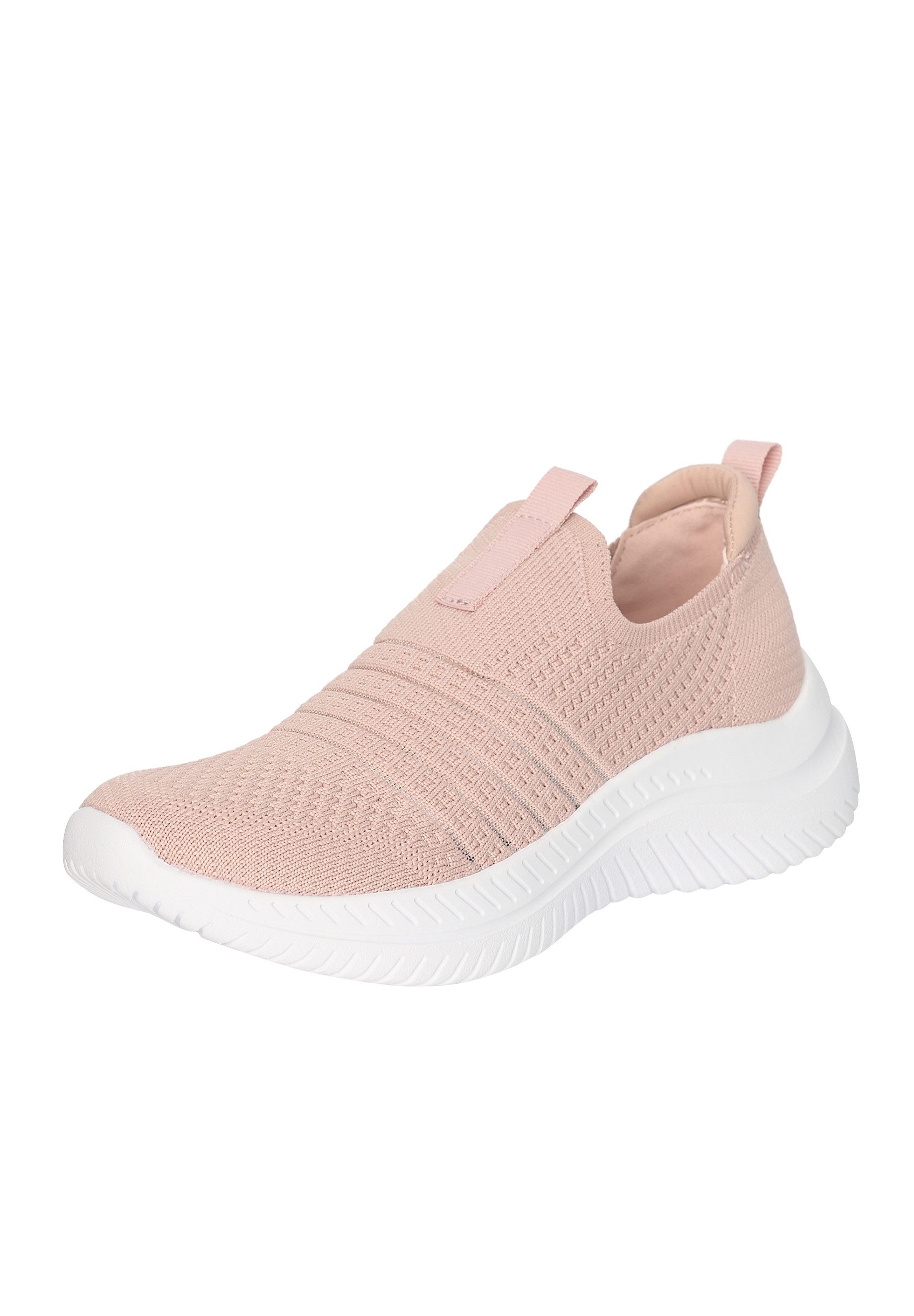 Elara Damen Slip-on Sneaker mit Strick-Obermaterial und leichter Sohle Sport Sneaker