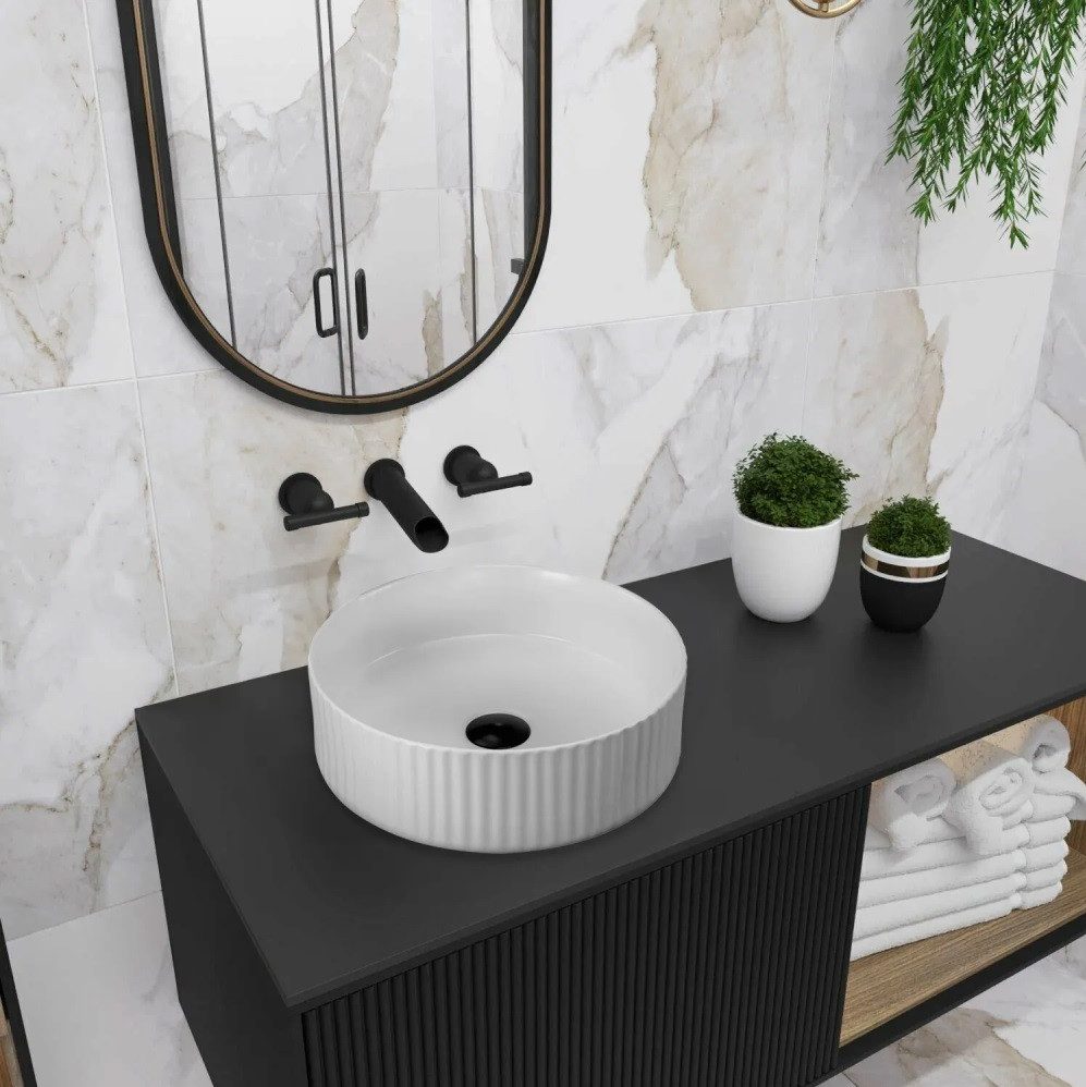 wohnwerk.idee Aufsatzwaschbecken Waschbecken Keramik Weiß Klein günstig online kaufen