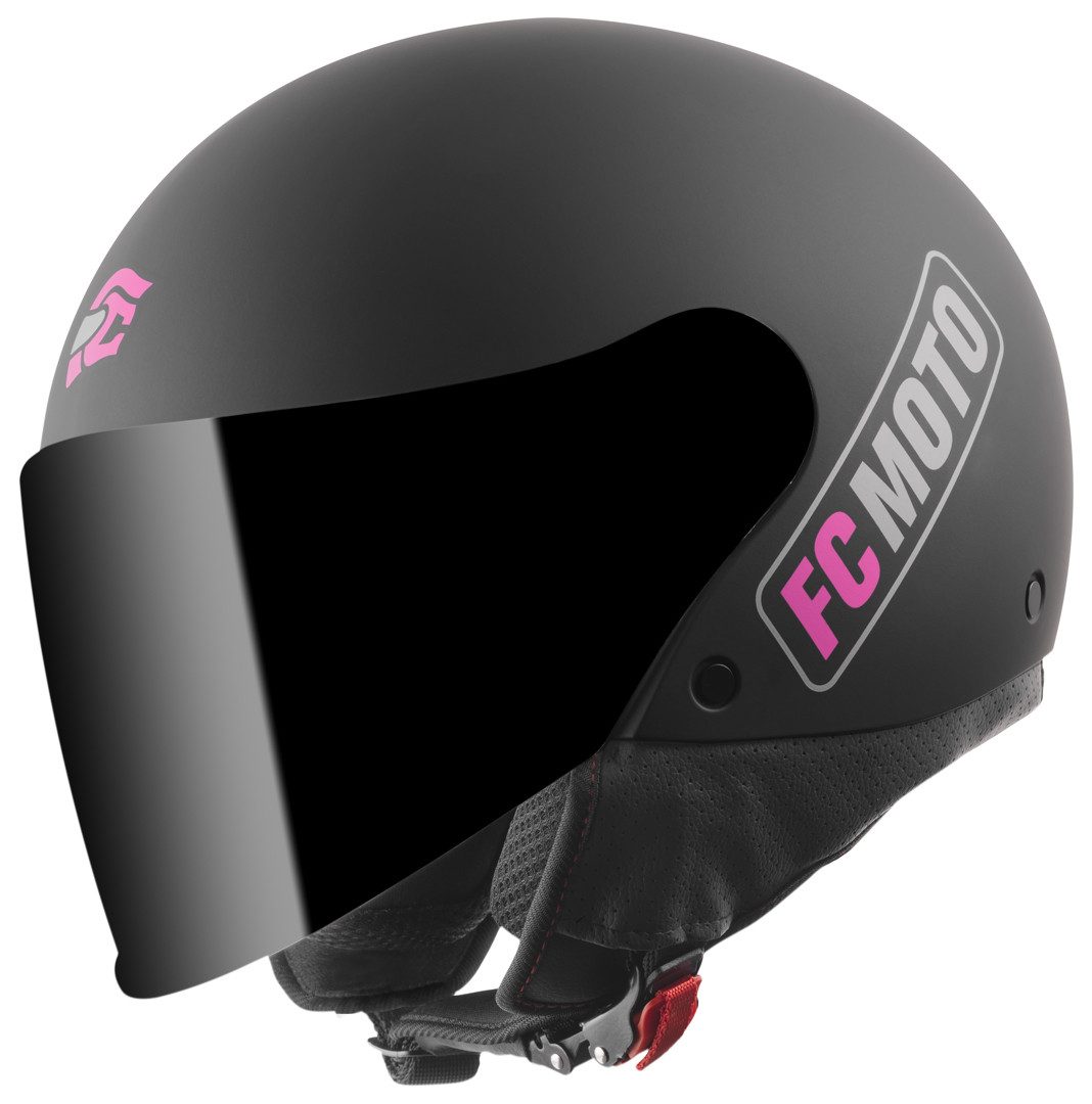 FC-Moto Motorradhelm Square-RS Jethelm, herausnehmbares Innenfutter
