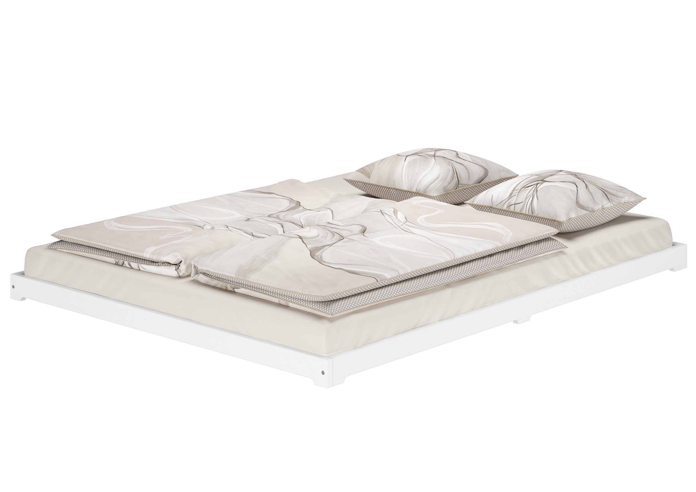 ERST-HOLZ Bett Doppelbett Extra Flach 160 günstig online kaufen