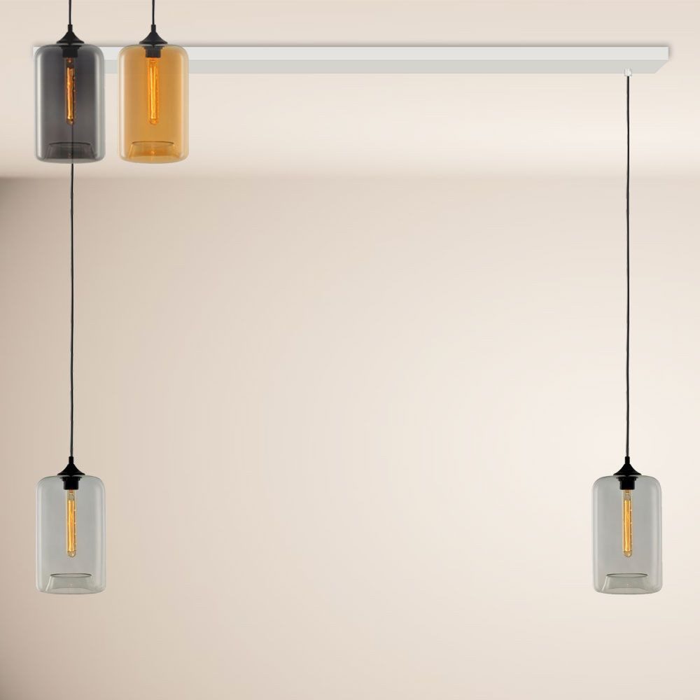 s.luce Pendelleuchte Cruet Esstisch-Pendelleuchte 2 bis 5-flammig Balken 160cm Up Klar