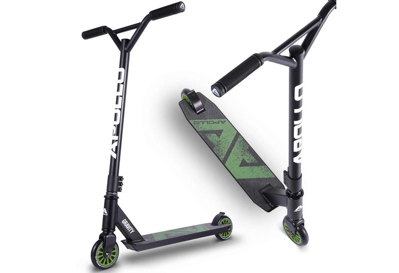 Apollo Stuntscooter Gravity - Fun-Kickscooter für Kinder und Teenager, Hohe Belastbarkeit (bis 100kg) und einfaches Handling.