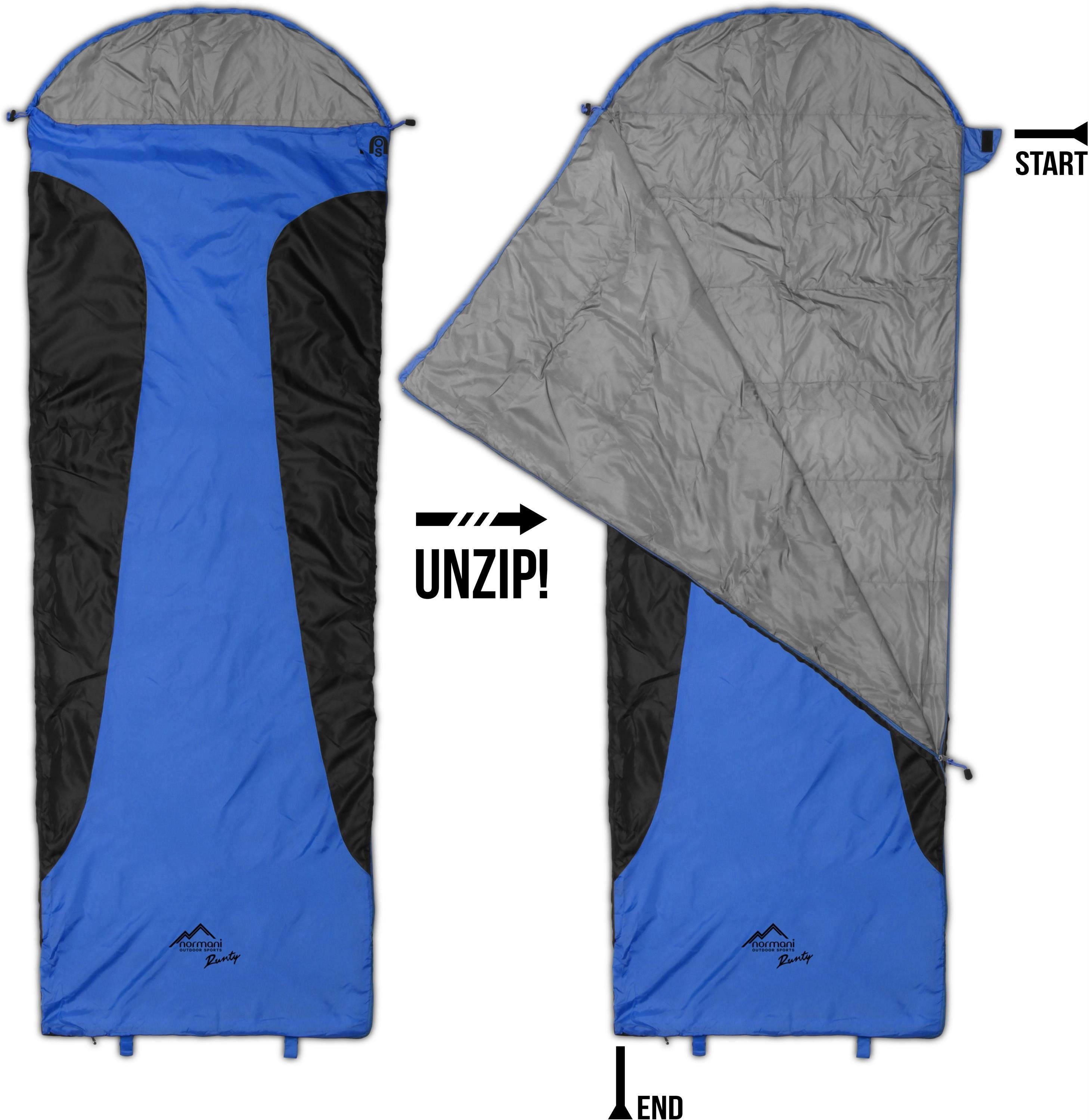 normani Deckenschlafsack Ultralight-Schlafsack (RV rechts) Runty, Ultraleicher, kompakter Einzelschlafsack mit 3D Microtech - 570 g – Bild 3 von 5