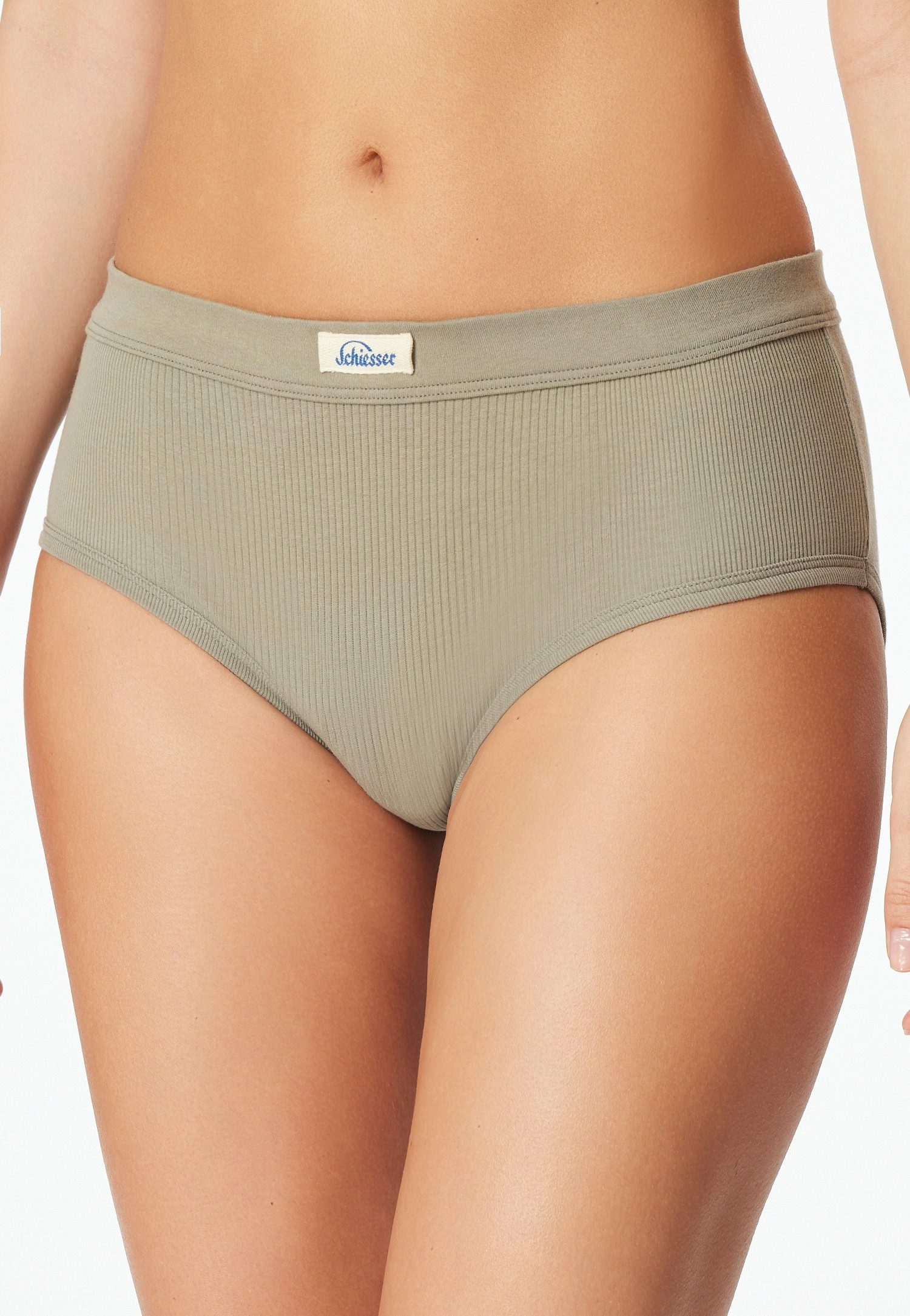 Schiesser Panty Revival Kollektion mit platziertem Rippmuster und breitem Bundgummi