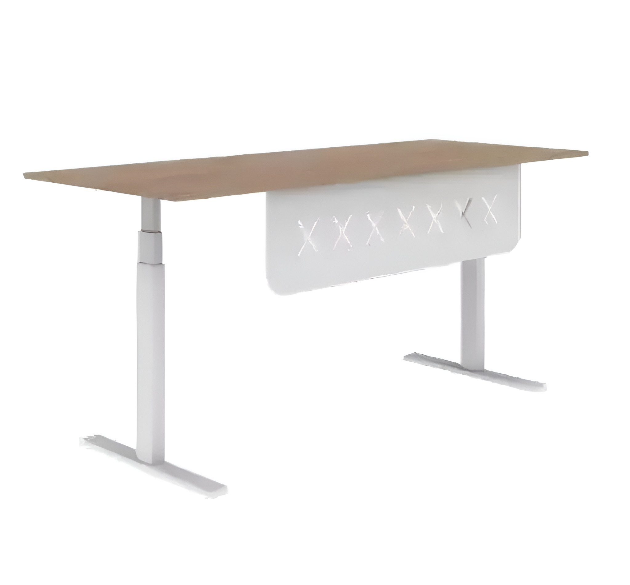 JVmoebel Arbeitstisch Moderner Konferenztisch aus Holz mit Edelstahlfüßen in Braun (1-St., 1x Tisch), Made in Europa