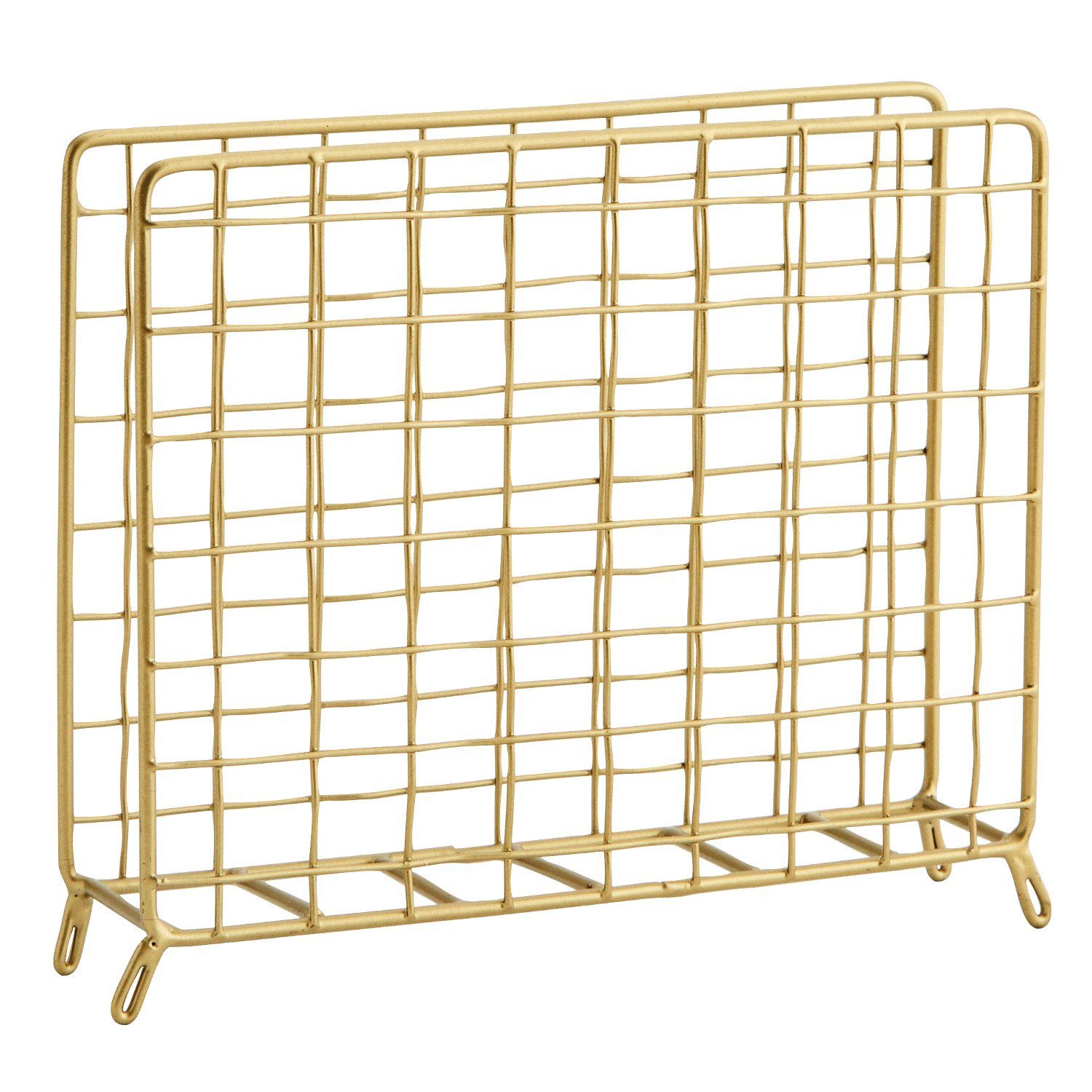 Macosa Home Serviettenhalter, Metall, (Vintage Design, Servietten-Korb Serviettenspender Tischdeko), Servietten-Ständer Antik Gold Metall filigraner Servietten-Halter