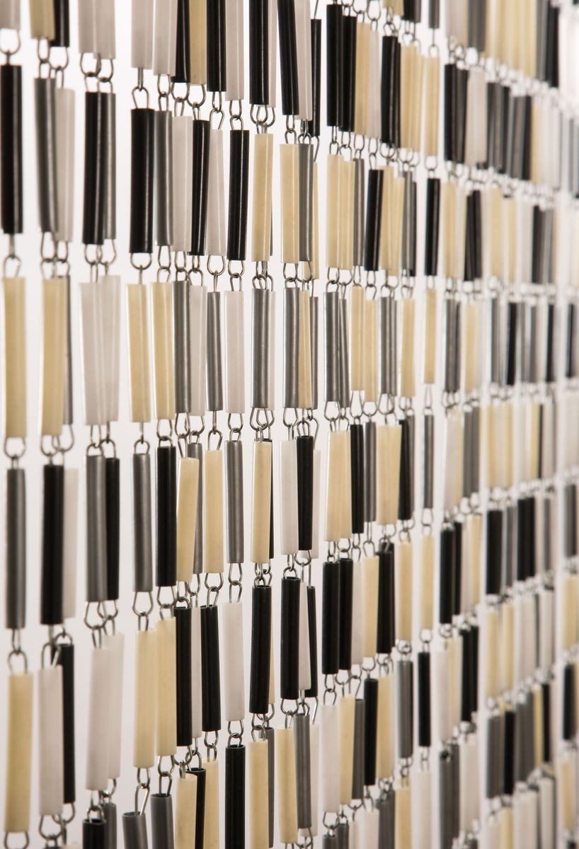 CONACORD Türvorhang Decona Tube Kettenvorhang bunt, Hakenaufhängung, halbtransparent, 90 x 200 cm, Kunststoff - blickdicht dank hoher Stranganzahl