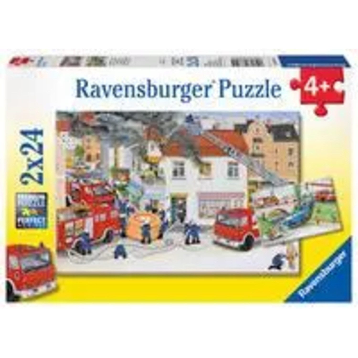 Ravensburger Puzzle Bei der Feuerwehr. Puzzle 2 x 24 Teile, 24 Puzzleteile