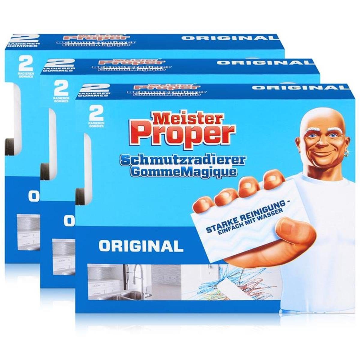 MEISTER PROPER Mr.Proper Express Schmutzradierer 2 Radierer/Paket (3er Pack) Reinigungstücher
