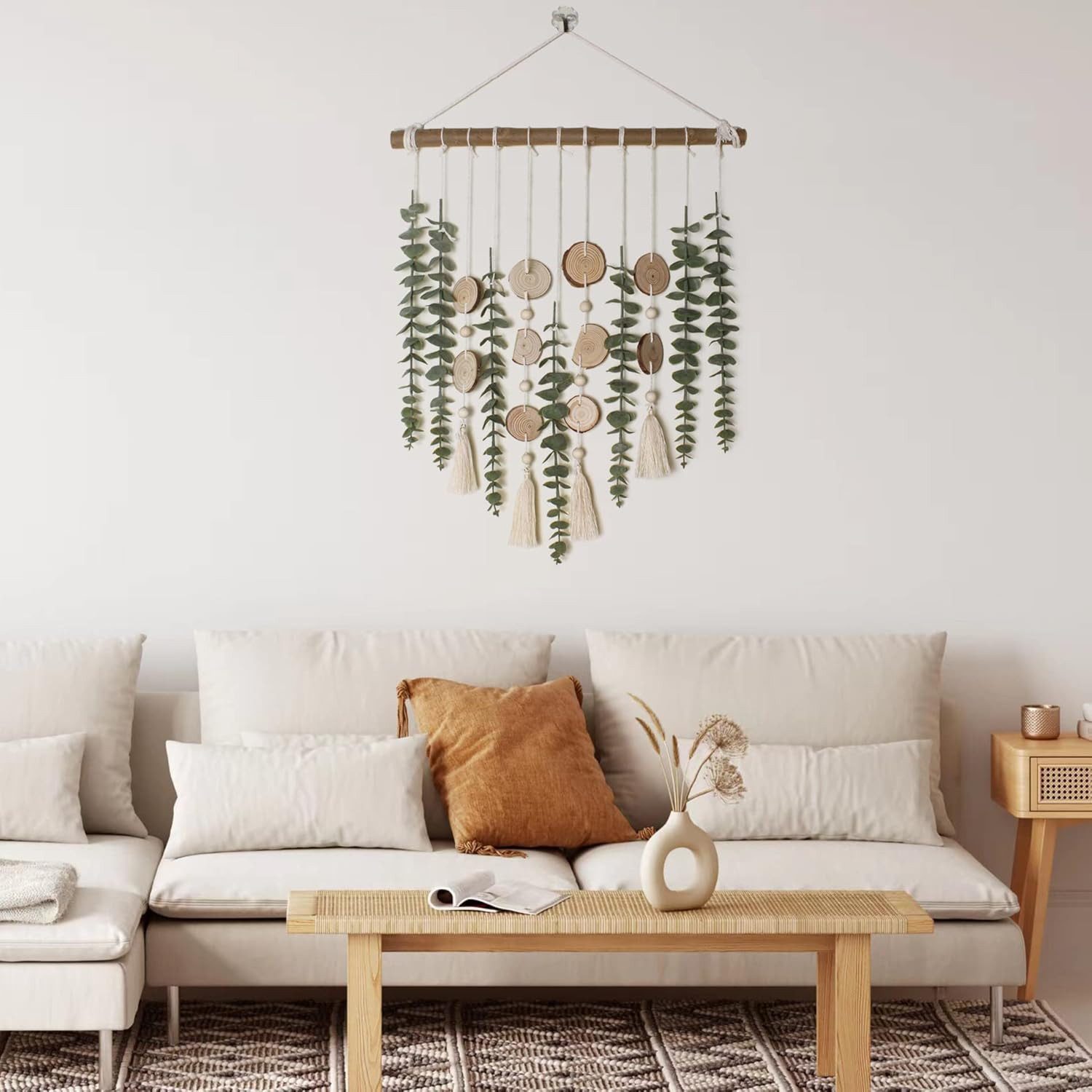 Agger Hängedekoration Hängende Eukalyptus Wanddekoration,Boho Raumdekor