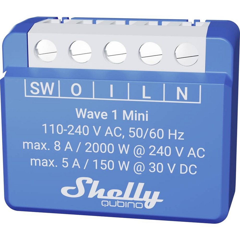 Shelly Unterputz Relais max. 8 A, 1 Kanal, Z-Wave Smart-Home-Steuerelement
