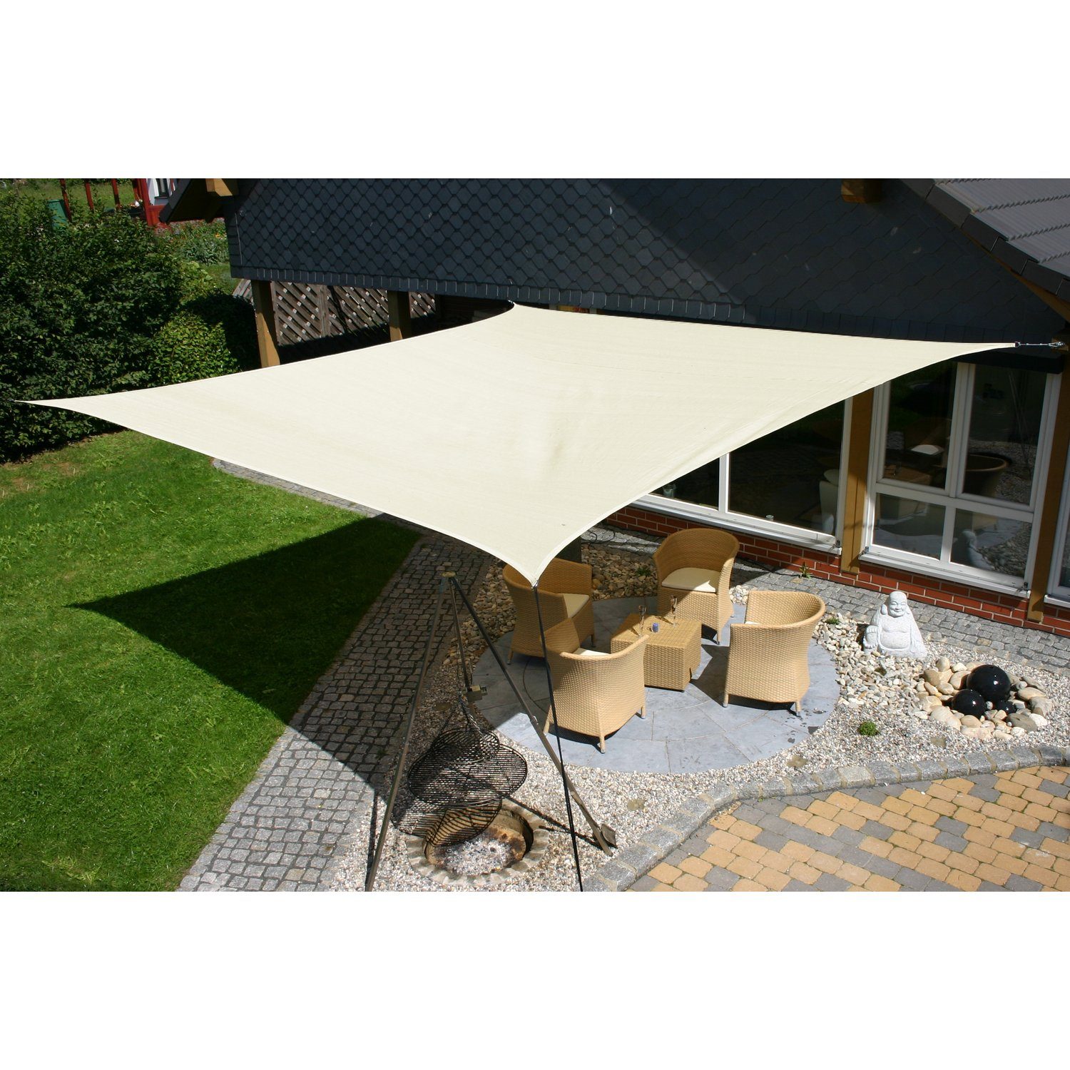 Sonnensegel 5 x 5 m Quadrat