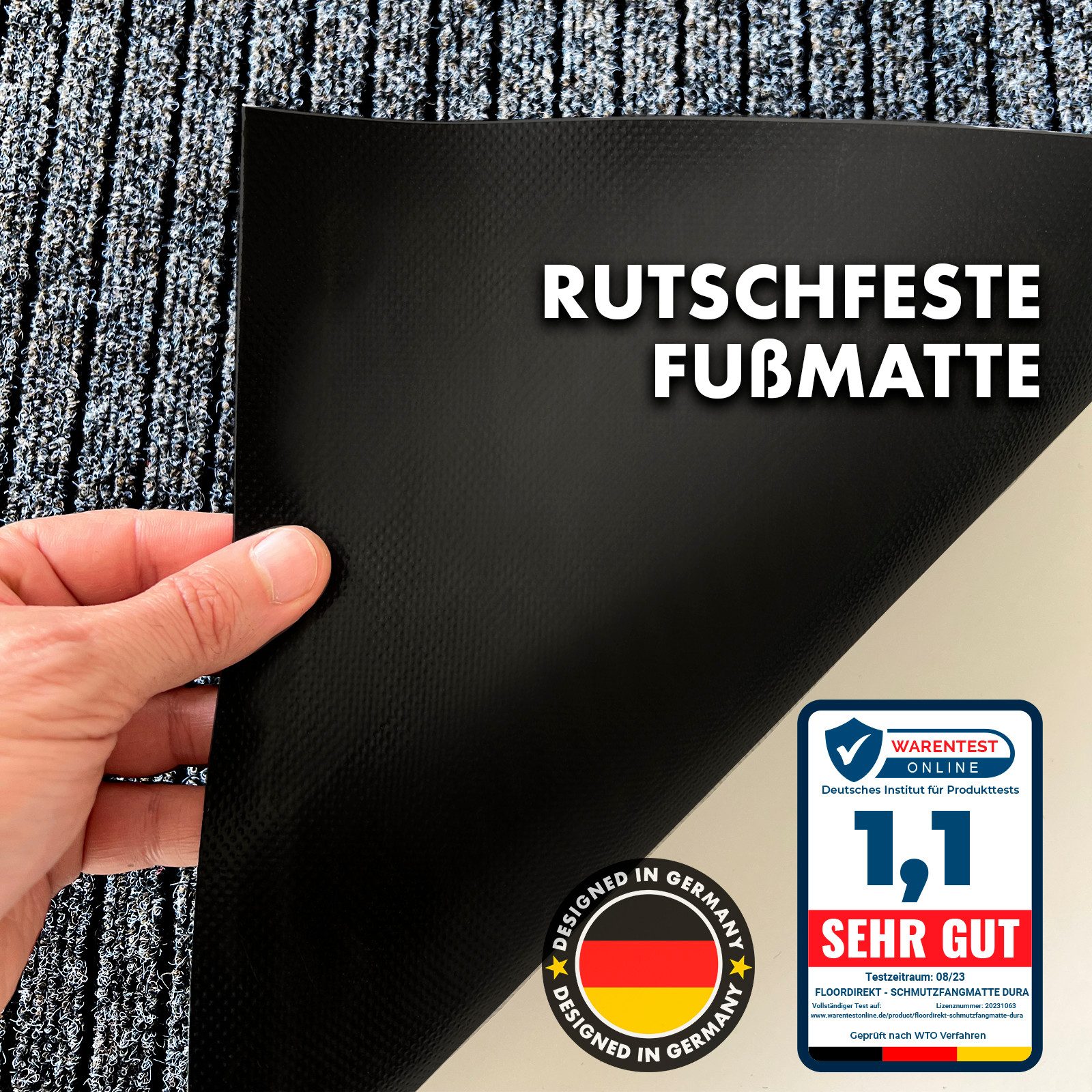 Karat Fußmatte Dura, Schmutzfangmatte mit Rutschfester günstig online kaufen