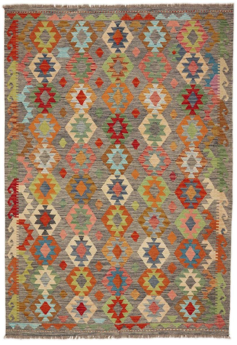 Orientteppich Kelim Afghan 176x253 Handgewebter Orientteppich, Nain Trading, rechteckig, Höhe: 3 mm