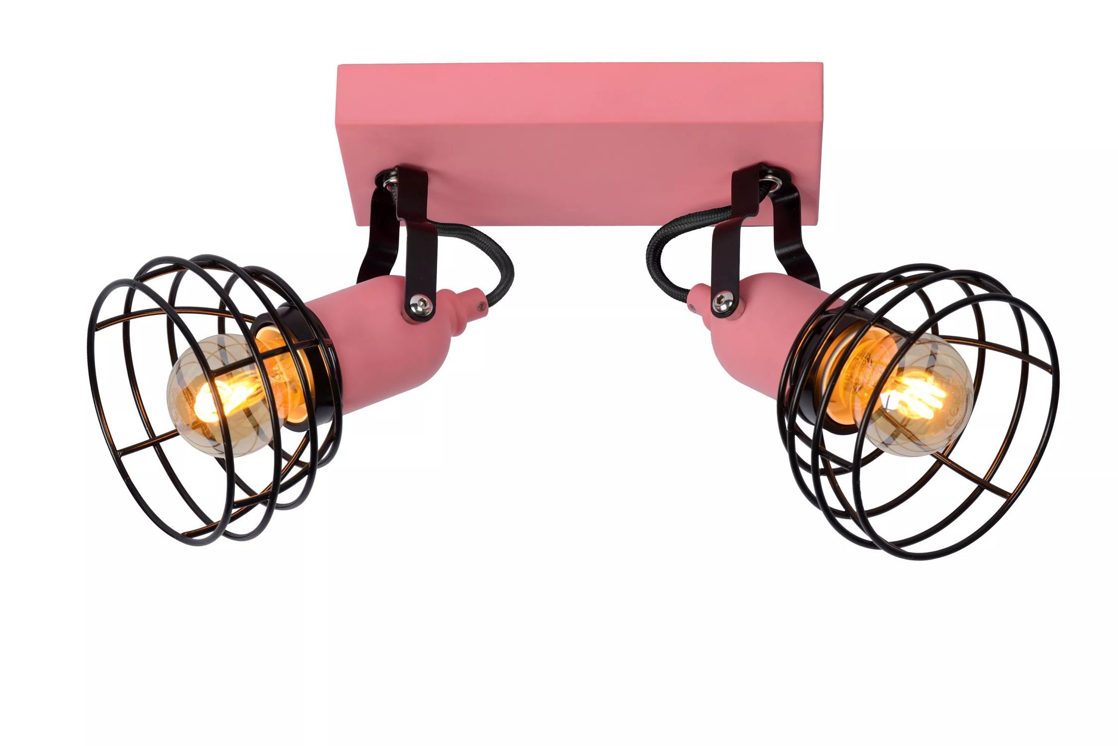 Licht-Erlebnisse Deckenstrahler FIVON, ohne Leuchtmittel, Pink Metall schwenkbar E27 L:24,5 cm Kinderzimmer Mädchen Modern