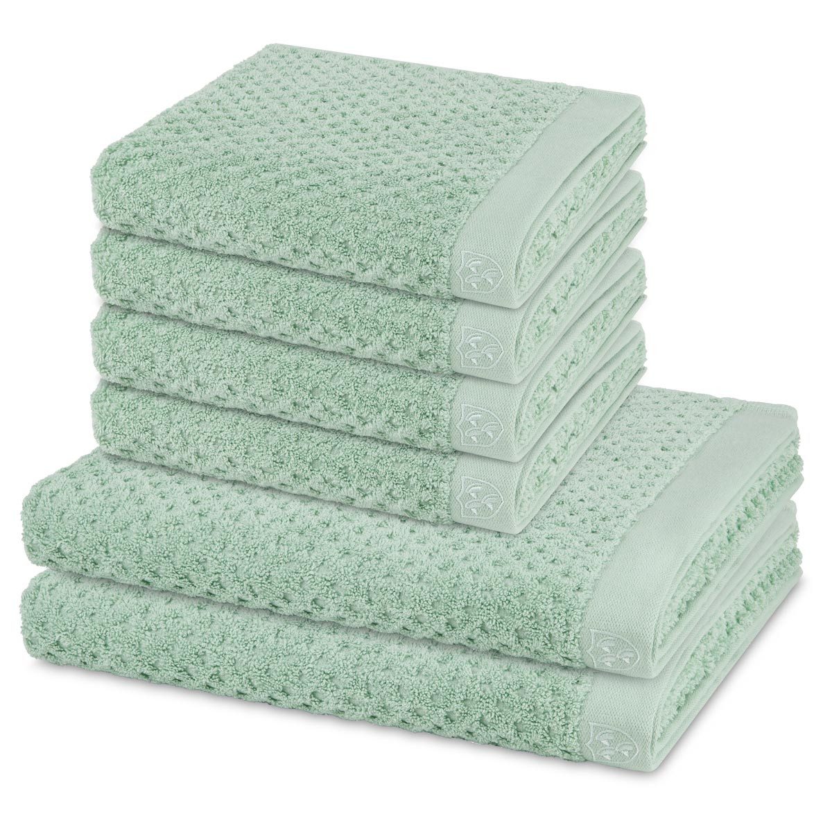 ROSS Handtuch Set Harmony, Walkfrottee (Spar-Set, 6-St), 4 X Handtuch 2 X Duschtuch im Set - Baumwolle - Saugstark