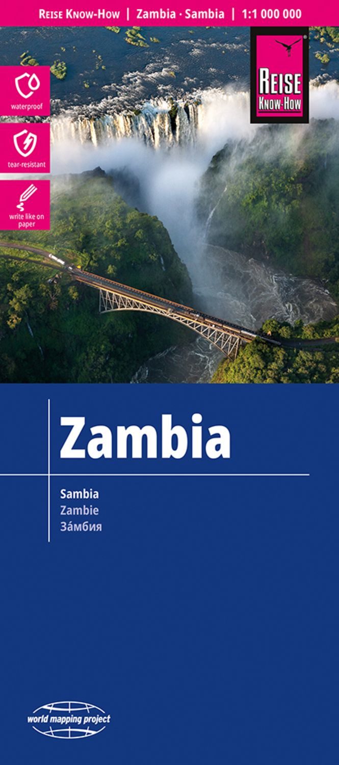 Reise Know-How Landkarte Sambia / Zambia (1:1.000.000) / Reise Know-How Verlag Reise Know-How Verlag Peter Rump