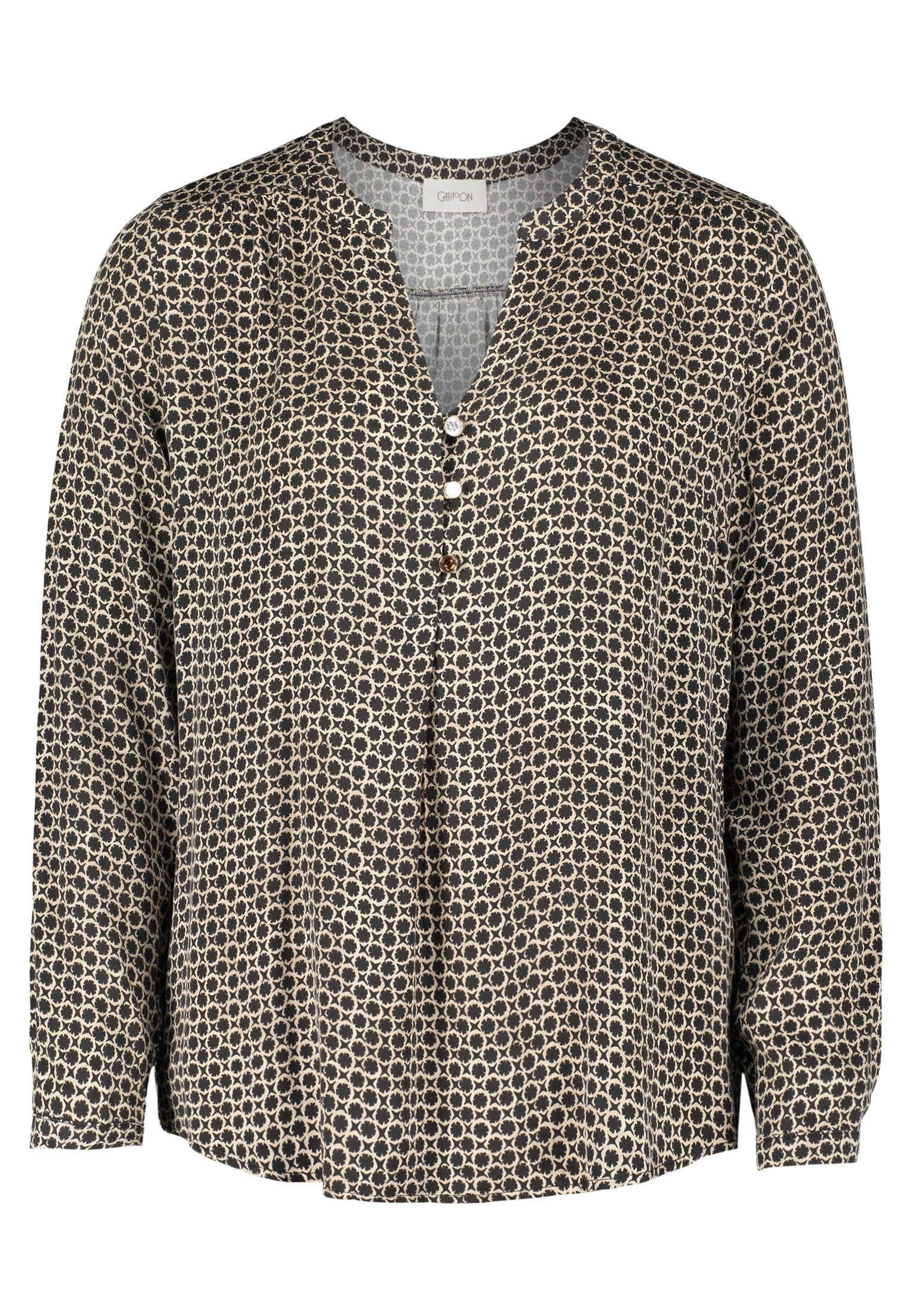 Cartoon Schlupfbluse Damen mit Knöpfen