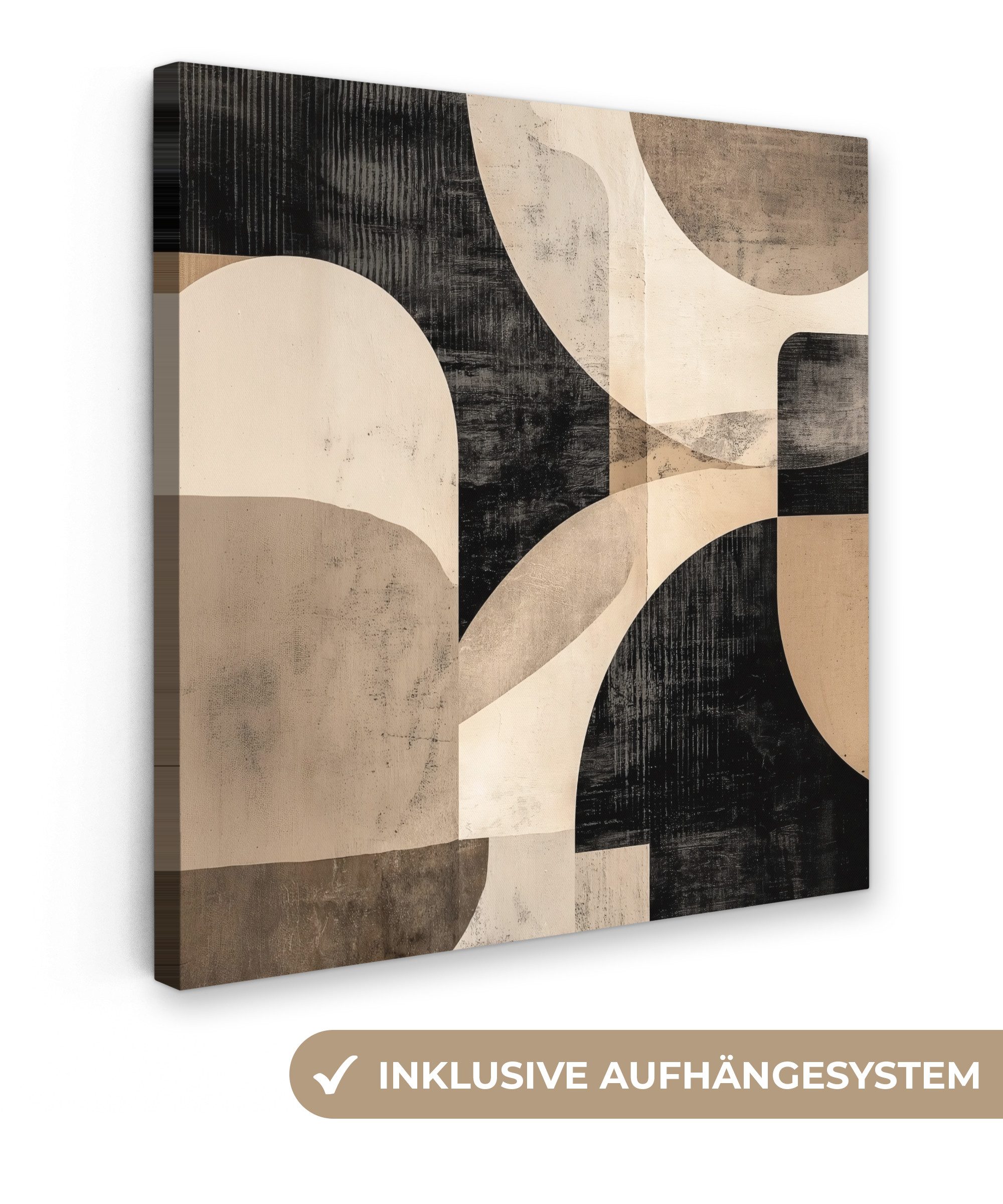 OneMillionCanvasses® Leinwandbild Abstrakt - Formen - Modern - Beige, Fotod günstig online kaufen