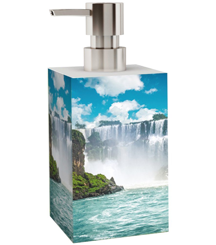 Sanilo Seifenspender hochwertig Wasserfall, & stabile stylisches Design, Pumpe, modernes